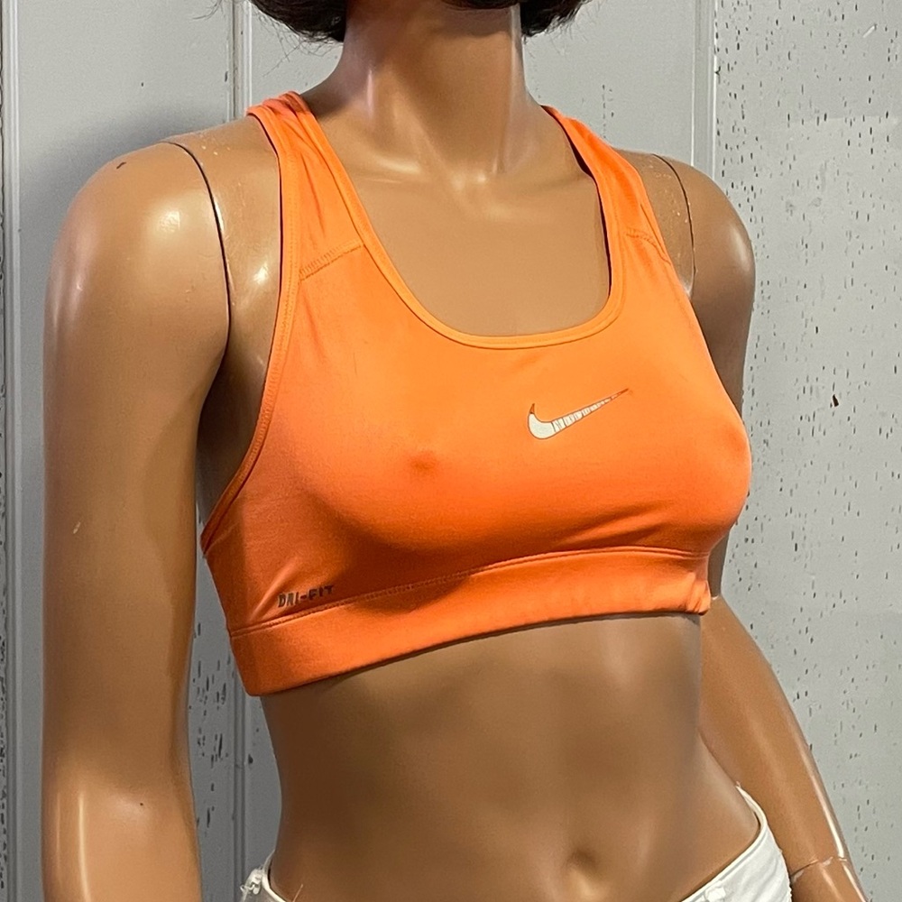 Nike Dri Fit Women's Orange Sport Bra Sz S